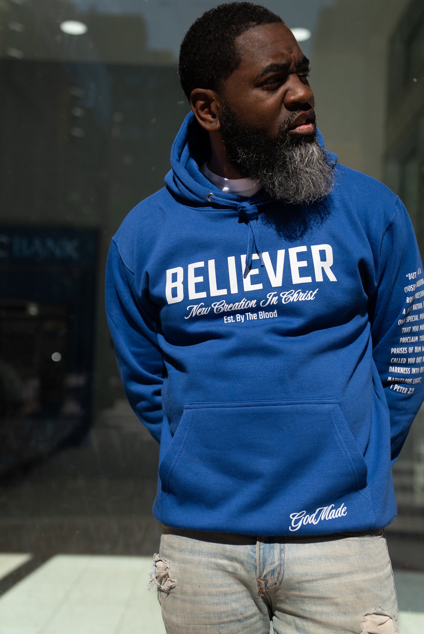 (Living Water Blue) Believer Unisex Hoodie