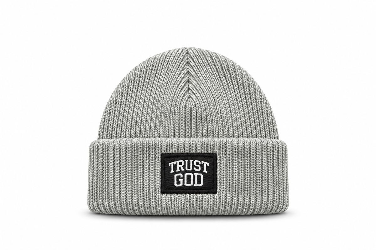 (Dark Grey) Trust God Beanie