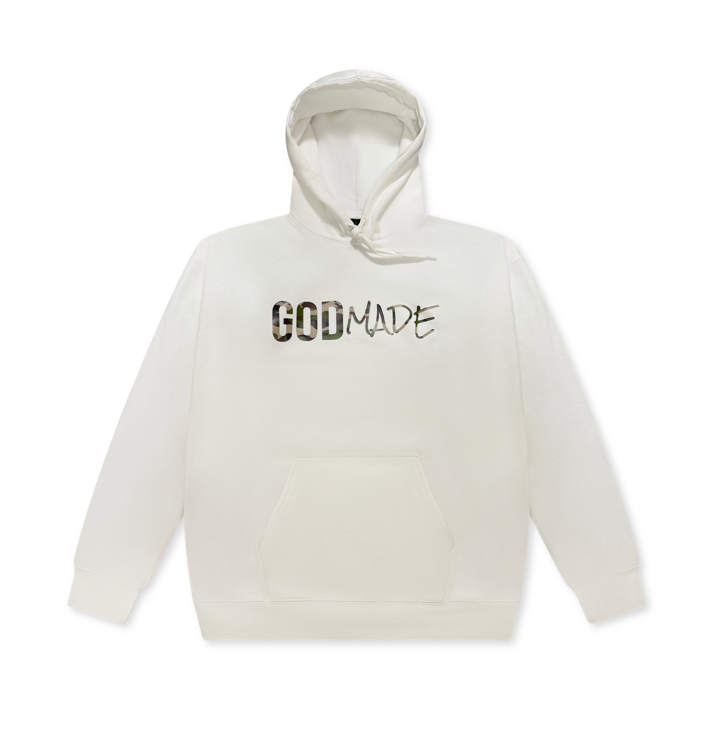 (Holy White & Camo) GodMade Unisex Hoodie
