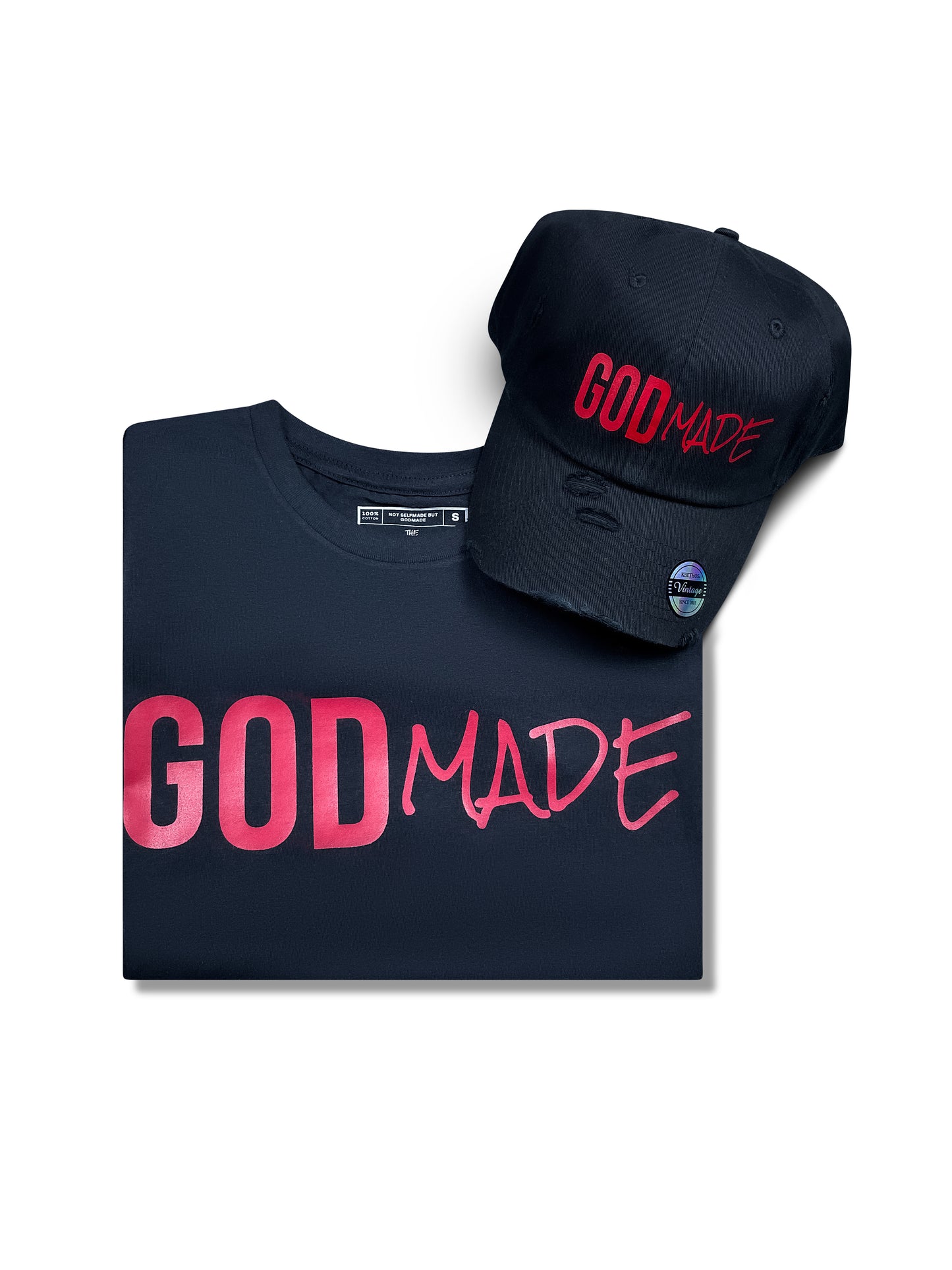 Kids Black & Red Hat & Shirt