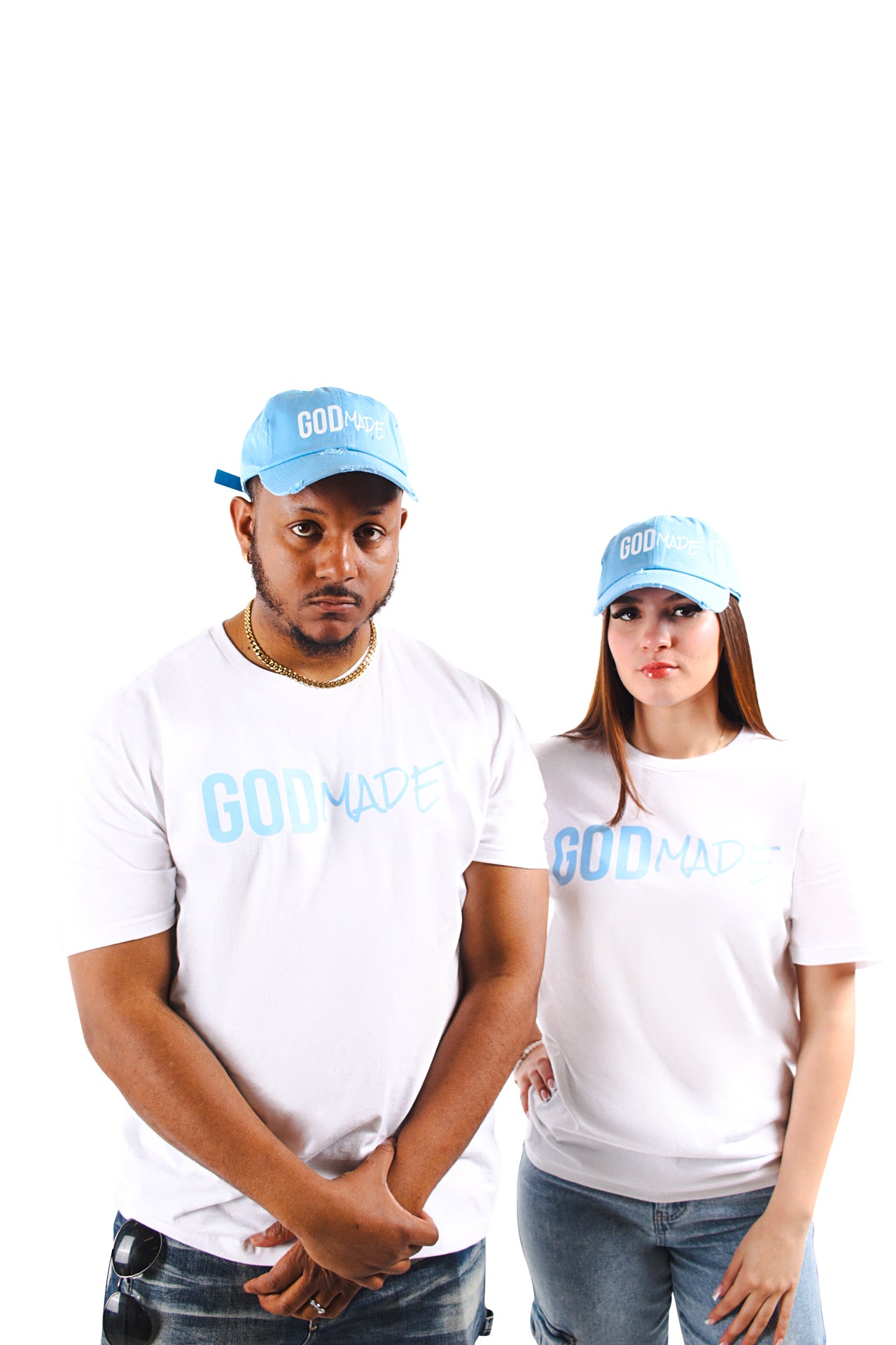 (Carolina Blue) GodMade Unisex Hat & Shirt Combo