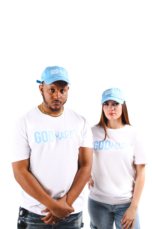 (Heavenly Blue) GodMade Unisex Hat & Shirt Combo