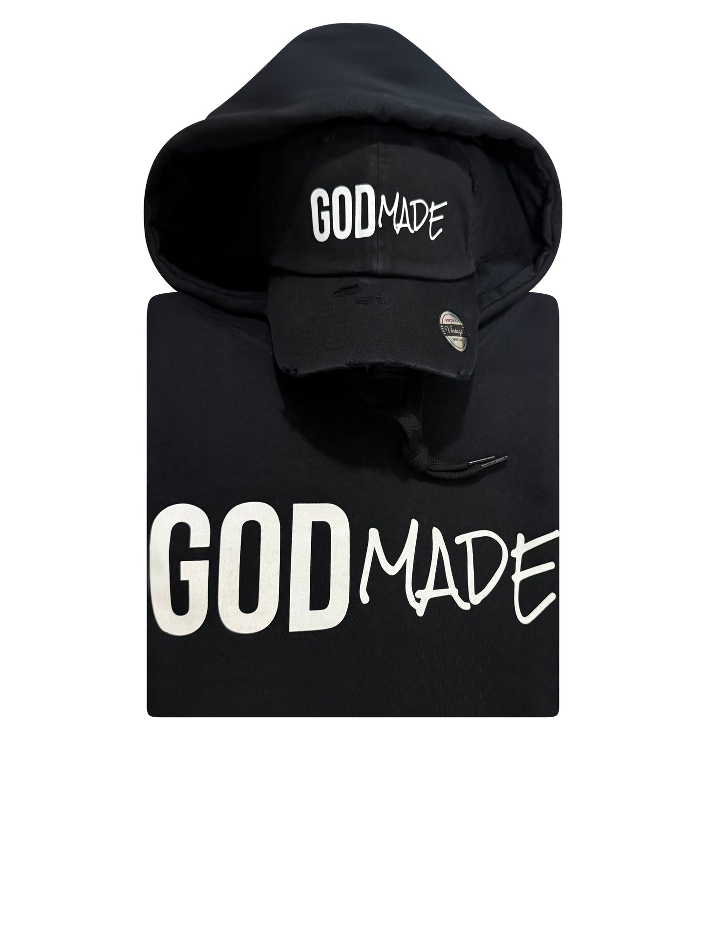 (Mercy Black & White) GodMade Unisex Hoodie & Hat Combo