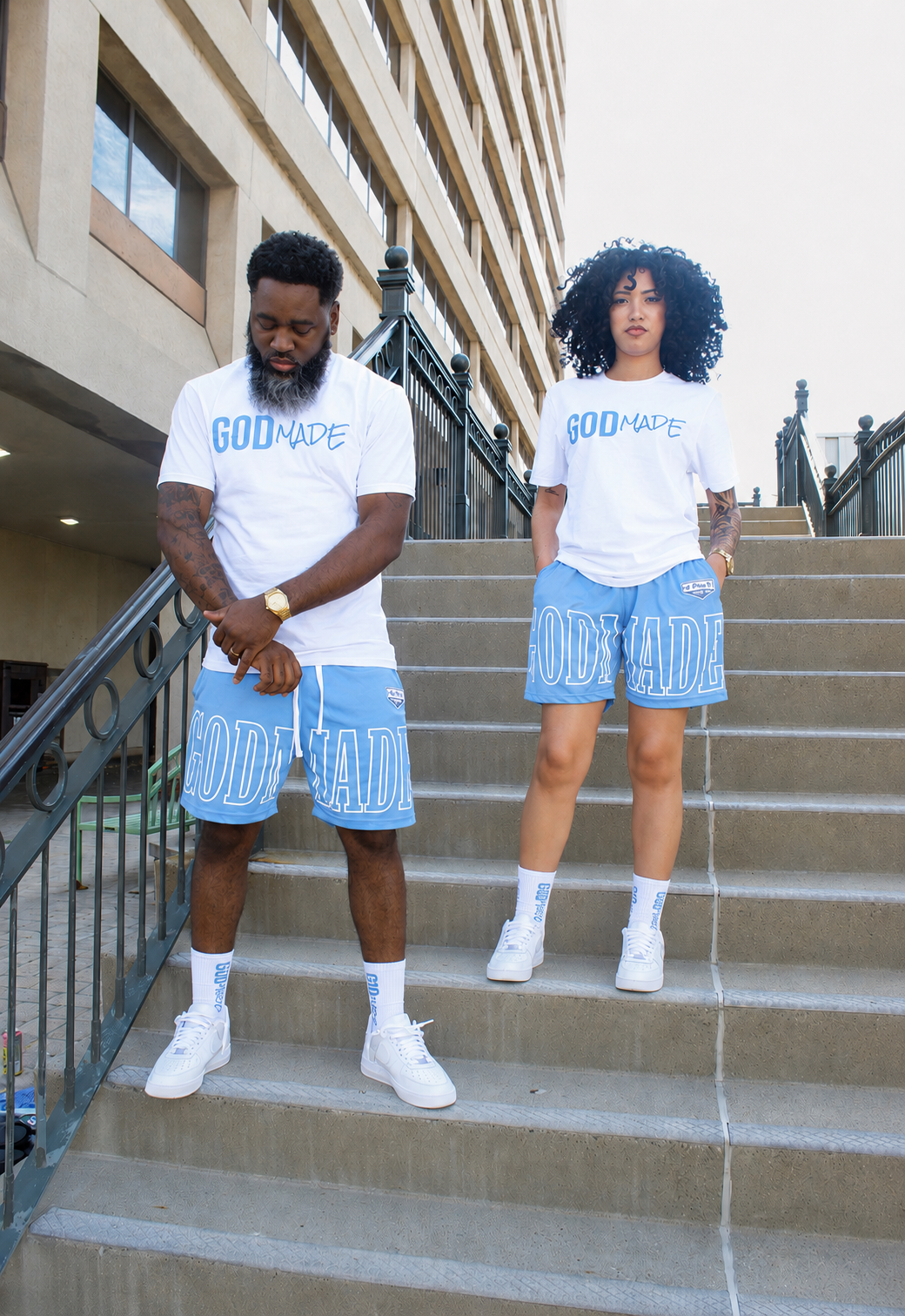 (Heavenly Blue) Story Of Redemption Mesh Short Set