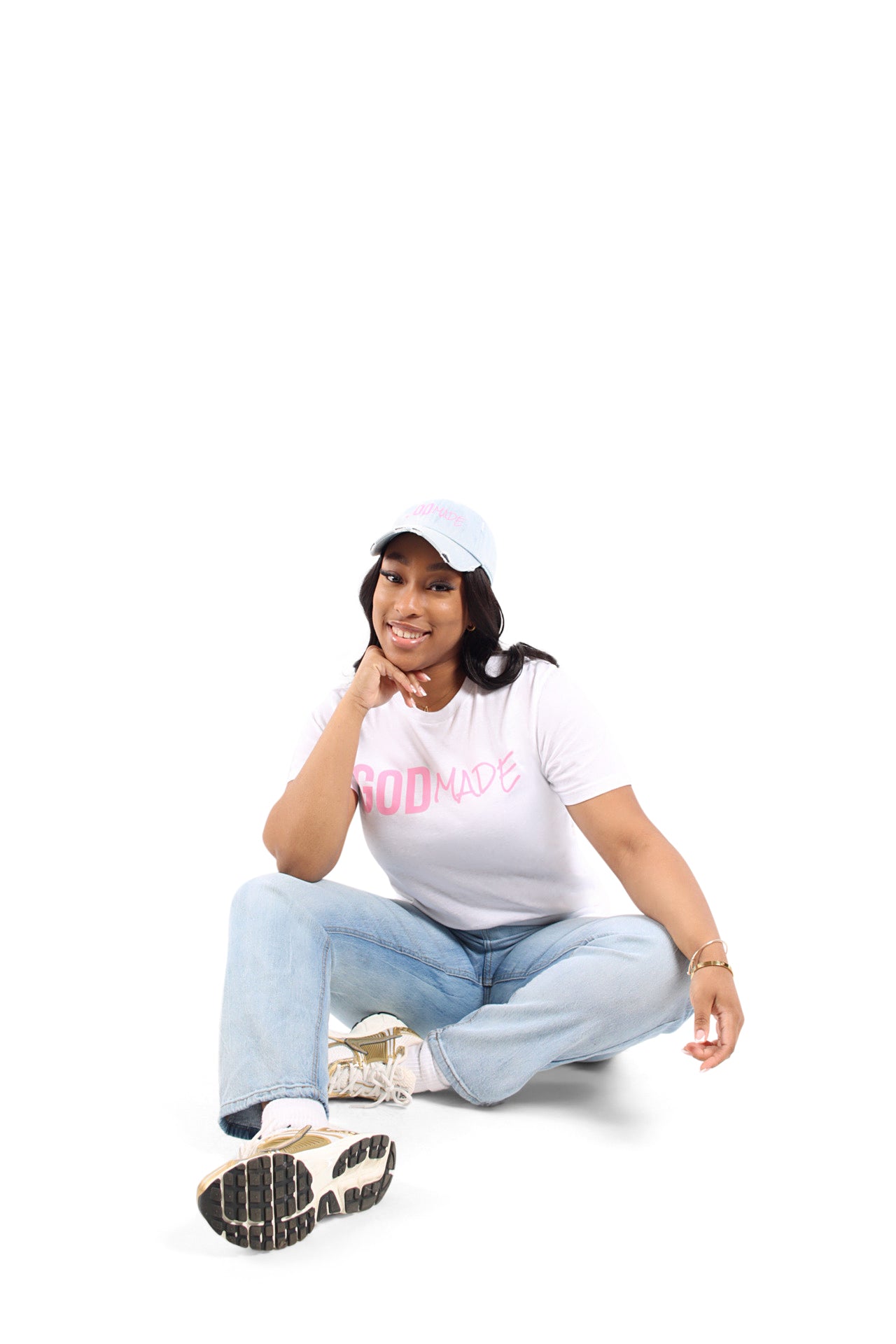(Promise Pink) GodMade Unisex Hat & Shirt Combo