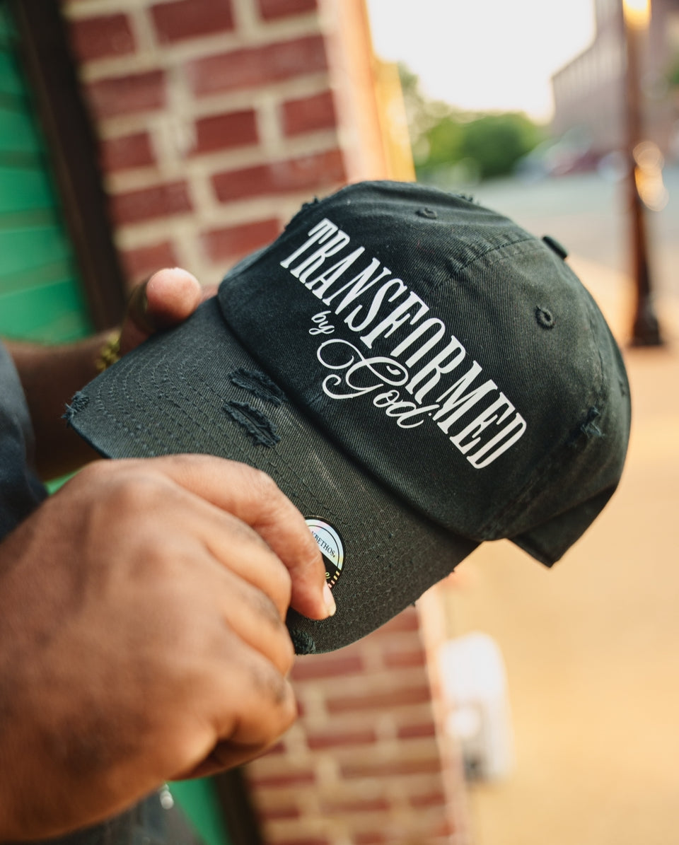 (Mercy Black) Transformed By God Unisex Hat & Shirt Combo