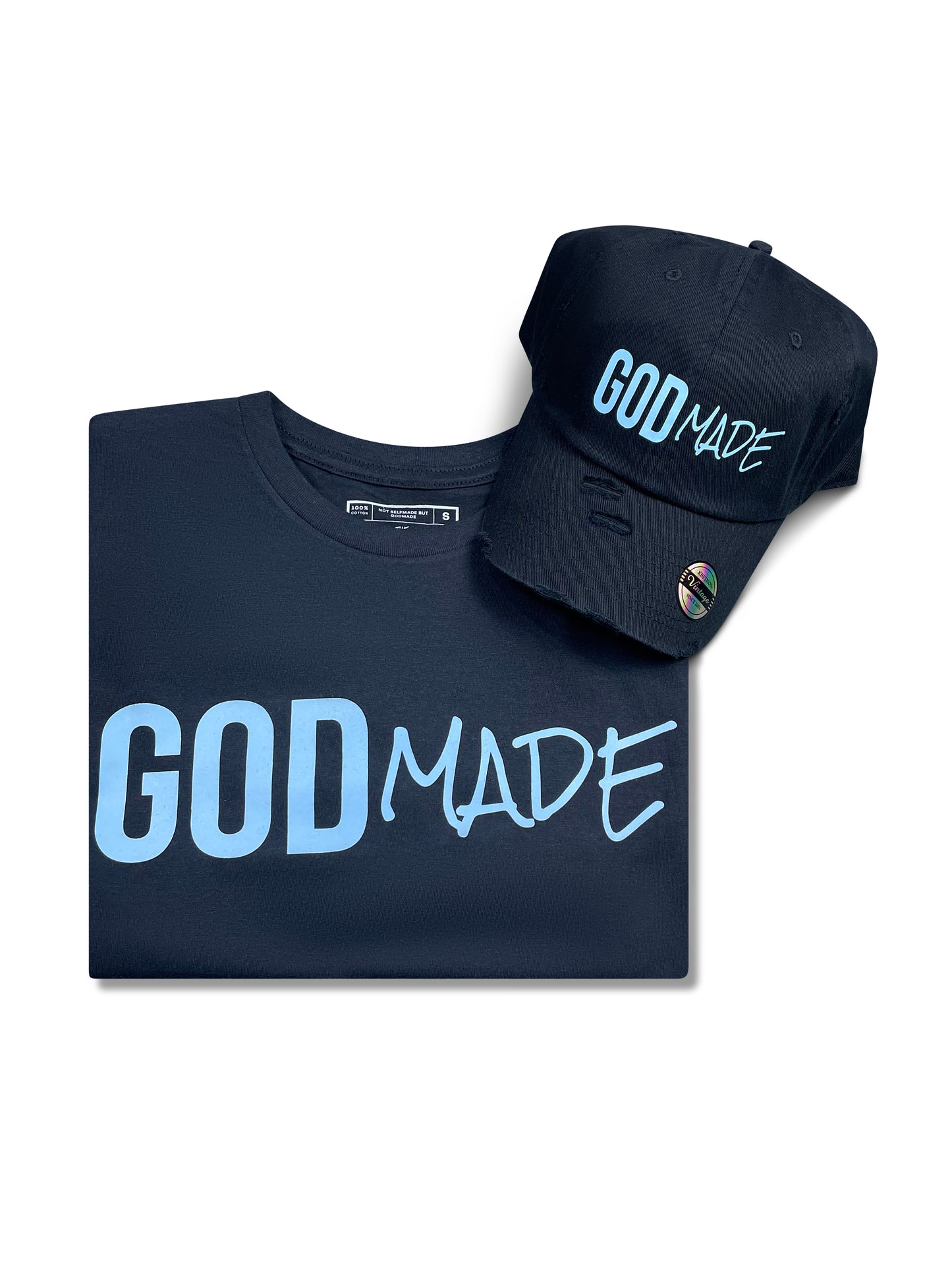 BIG & TALL (Mercy Black & Heavenly Blue) Hat & Shirt