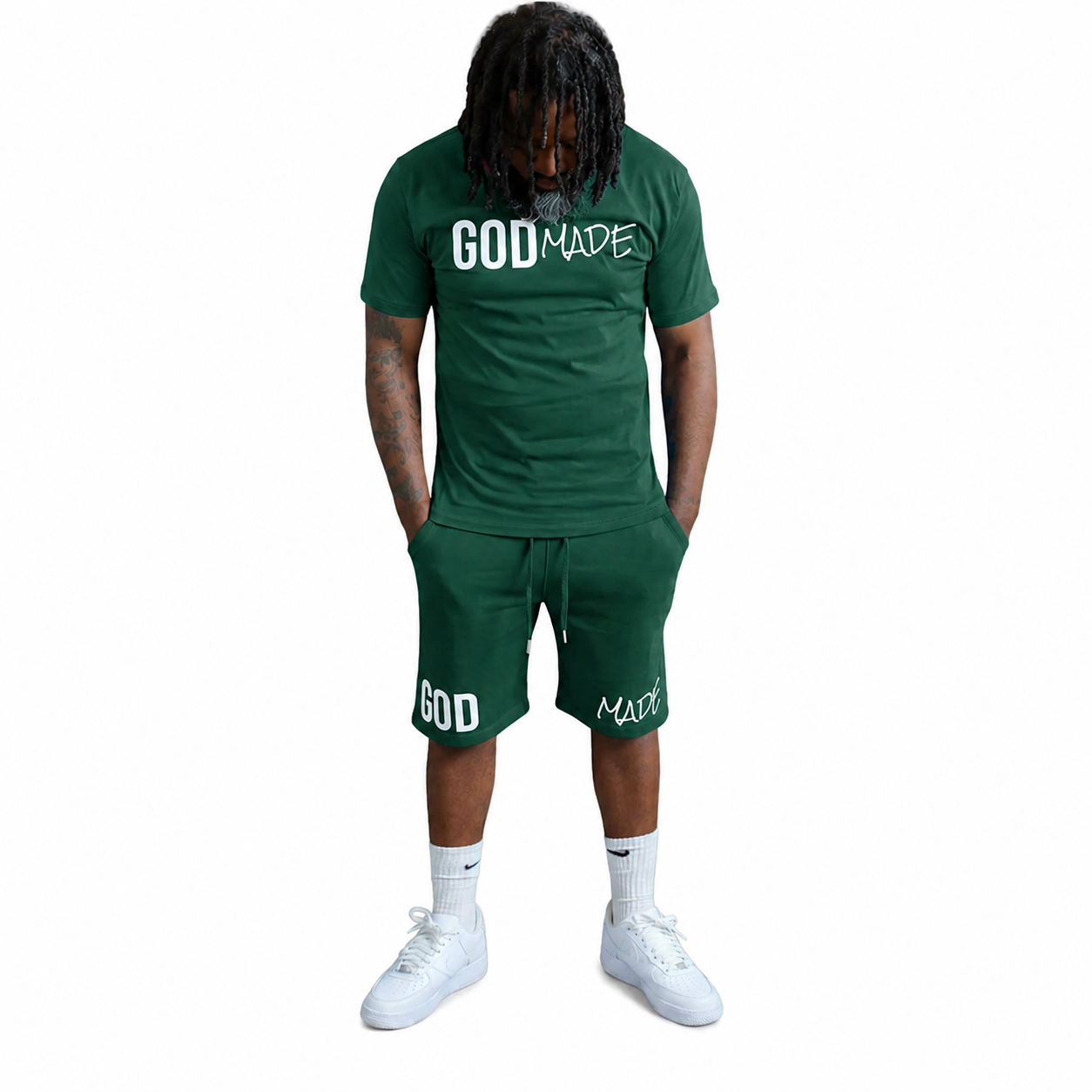 (Hunter Green) GodMade Unisex Short Set