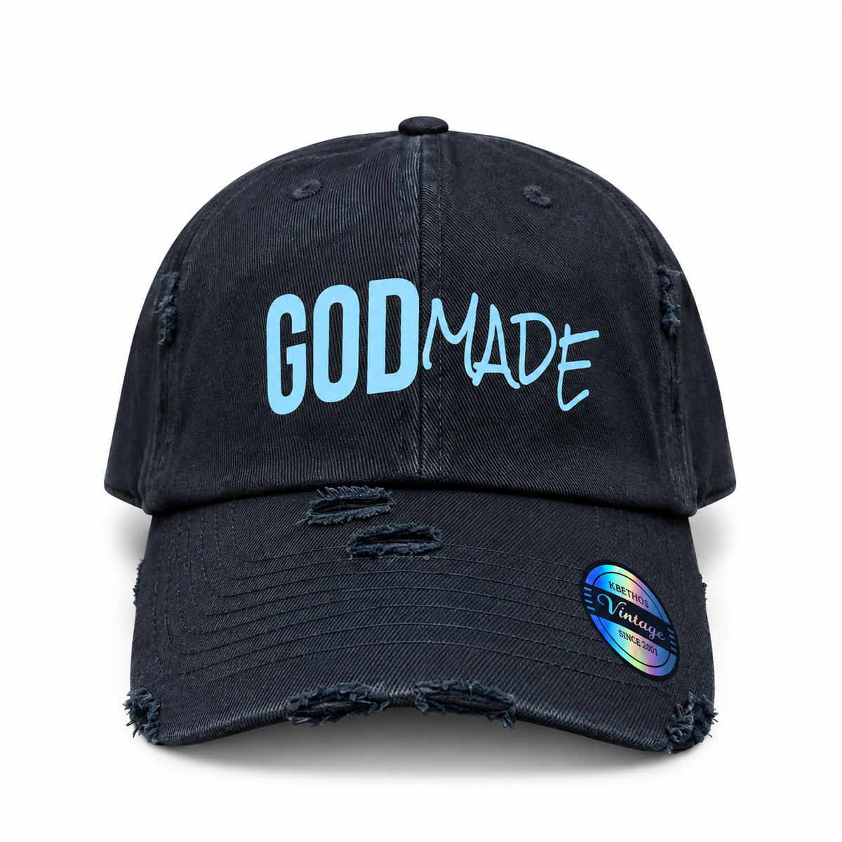 (Mercy Black & Heavenly Blue) GodMade Dad Hat