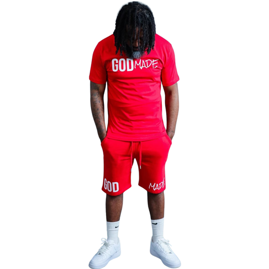 (The Blood Red) GodMade Unisex Short Set