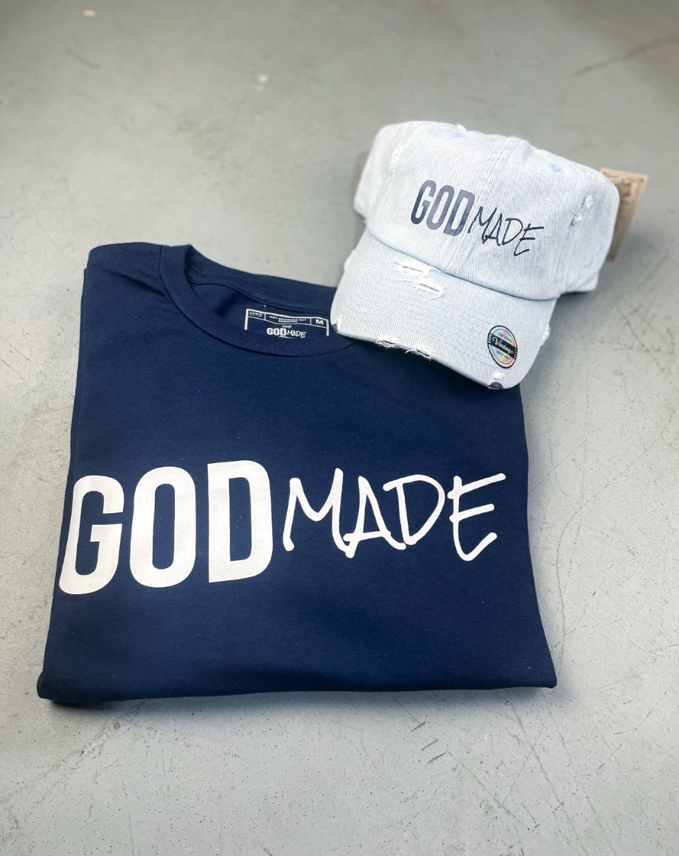 (Navy Blue) Unisex Hat & Shirt Combo