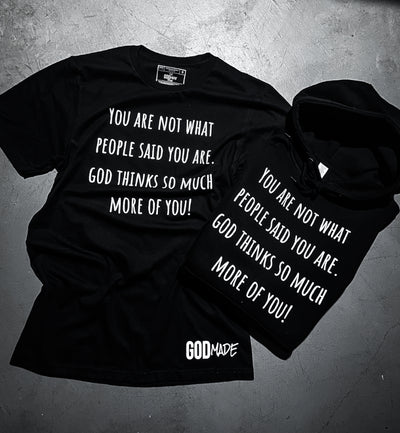 (Black) God Thinks More Of You Unisex Hoodie