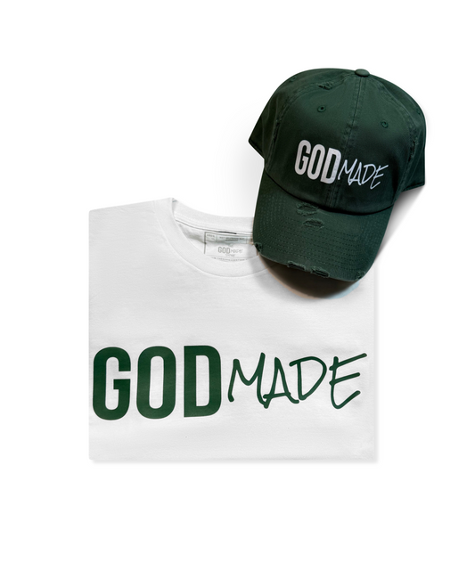 (Forest Green) GodMade Unisex Hat & Shirt Combo
