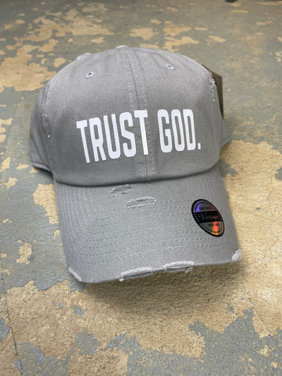 (Gray) Trust God Dad Hat