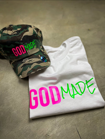 (Neon Pink & Neon Green) UNISEX HAT & SHIRT COMBO