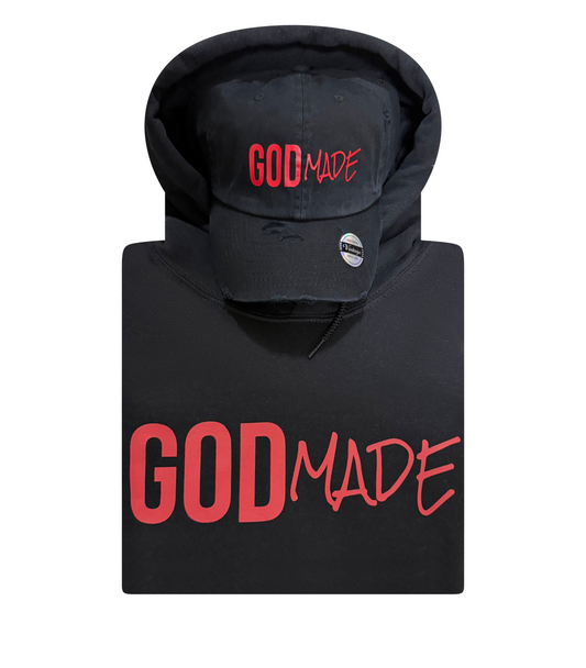 (Mercy Black & The Blood Red) GodMade Unisex Hoodie & Hat Combo