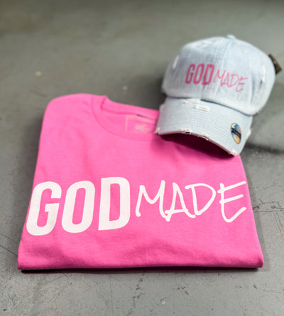 (Denim & Pink) UNISEX HAT & SHIRT COMBO