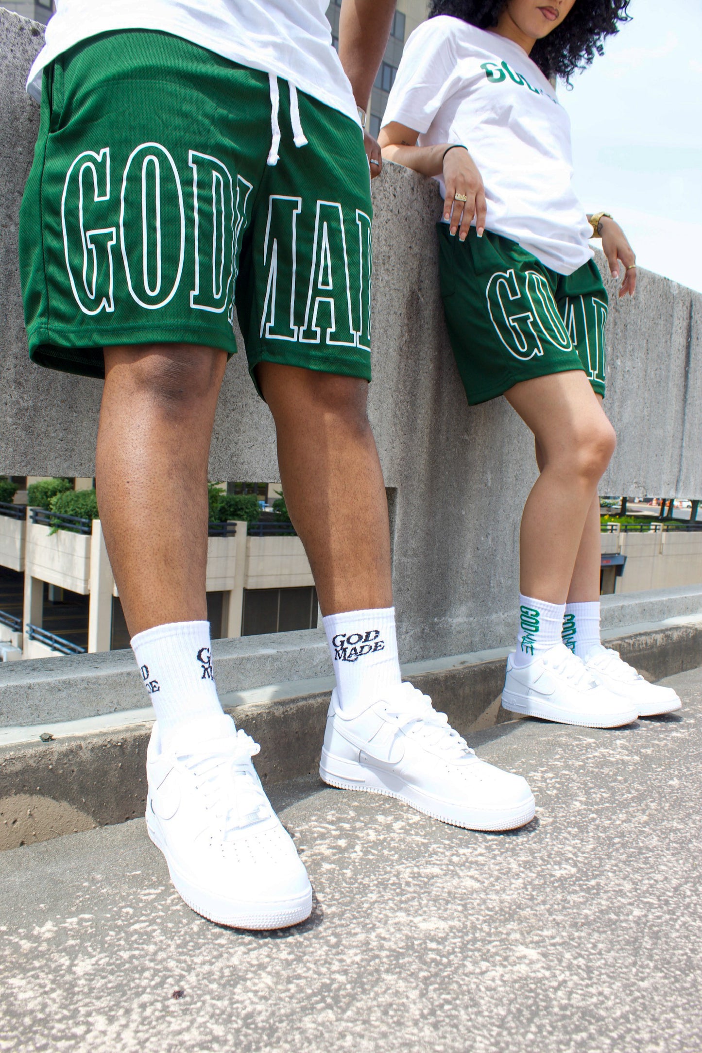 (Hunter Green) Story of Redemption Mesh Short Set