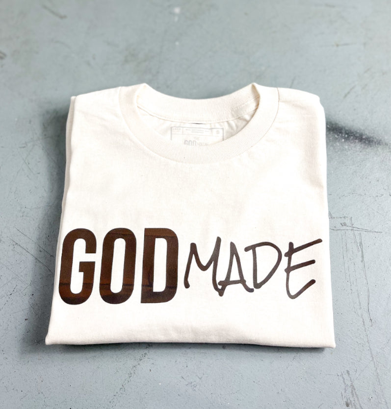 (Off White & Brown) GodMade Classic Unisex T-Shirt