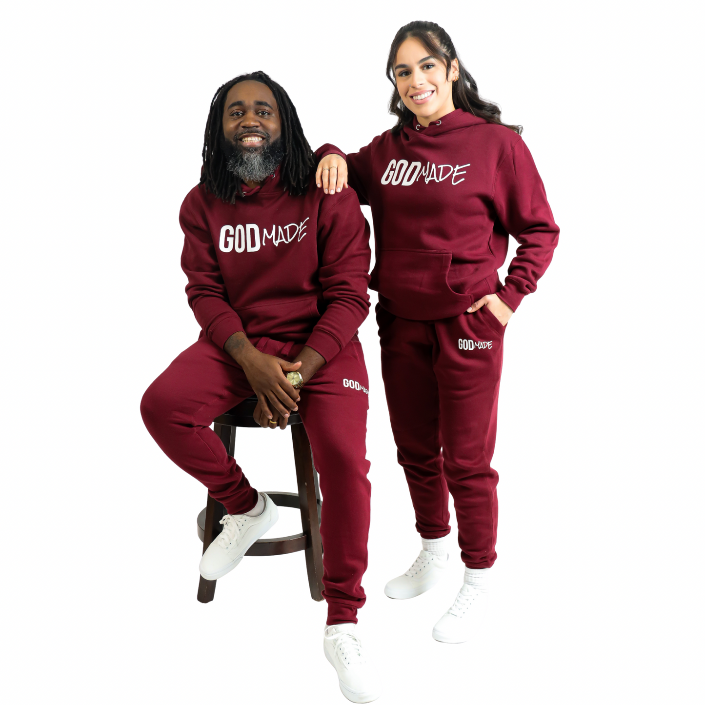 (Covenant Maroon) GodMade Unisex Sweatsuit