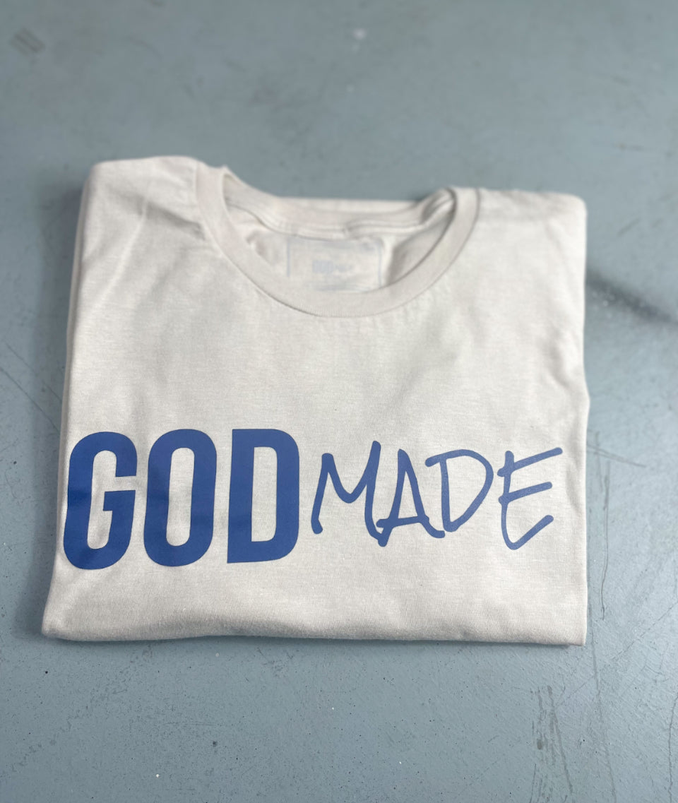 (Sand & Navy) GodMade Unisex T-Shirt