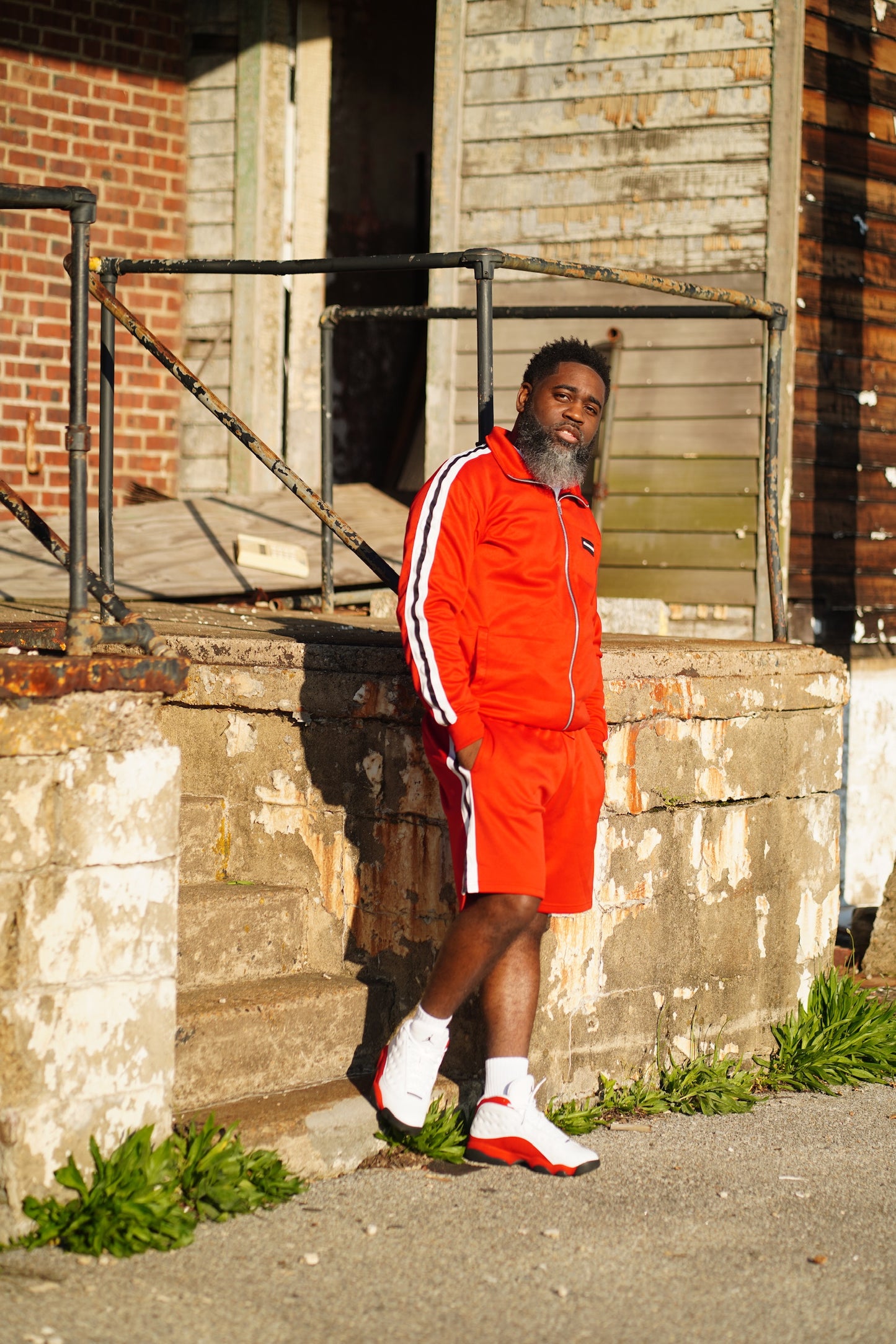 (The Blood Red) Statement Unisex Track Jacket & Short Set