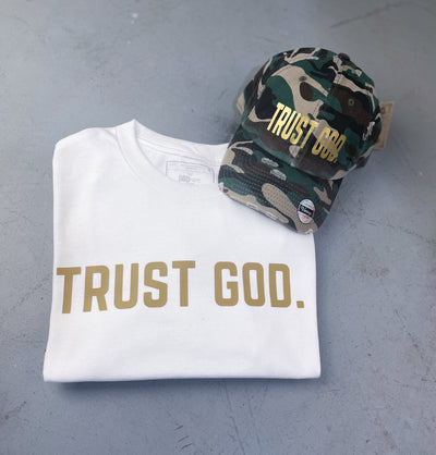 (GOLD) TRUST GOD UNISEX HAT & SHIRT COMBO