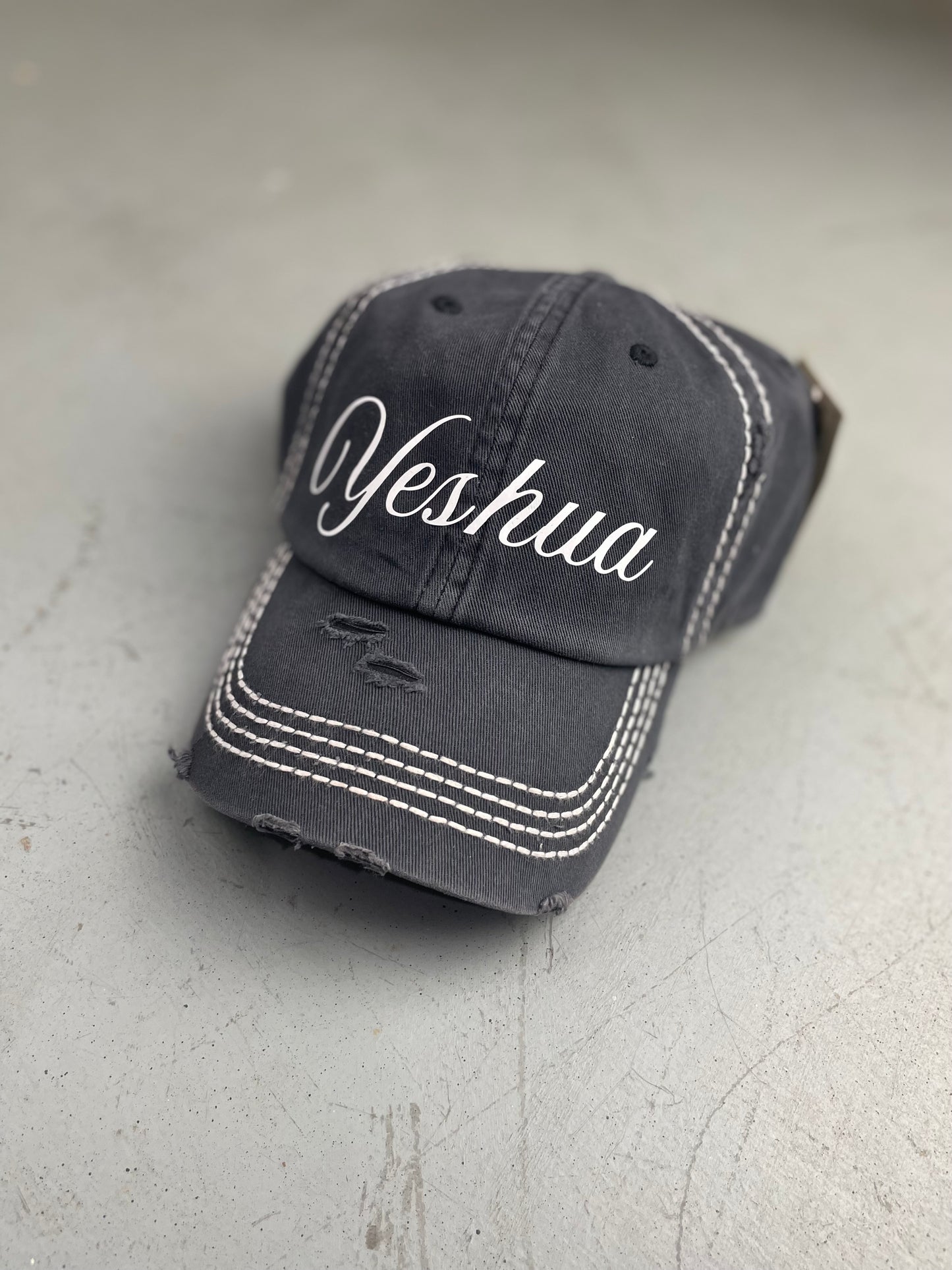 (Black) YESHUA Vintage Dad Hat