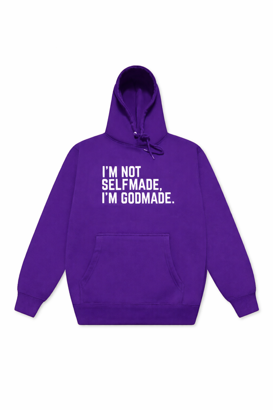 (Priesthood Purple) Not SelfMade I’m GODMADE Unisex Hoodie