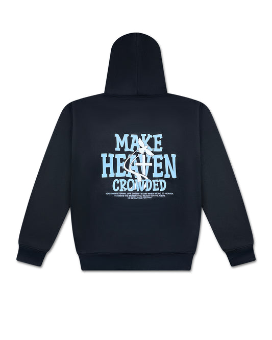 (Black & Carolina Blue) Make Heaven Crowded UNISEX HOODIE