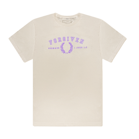 (Off White & Lilac) Forgiven Unisex T-Shirt