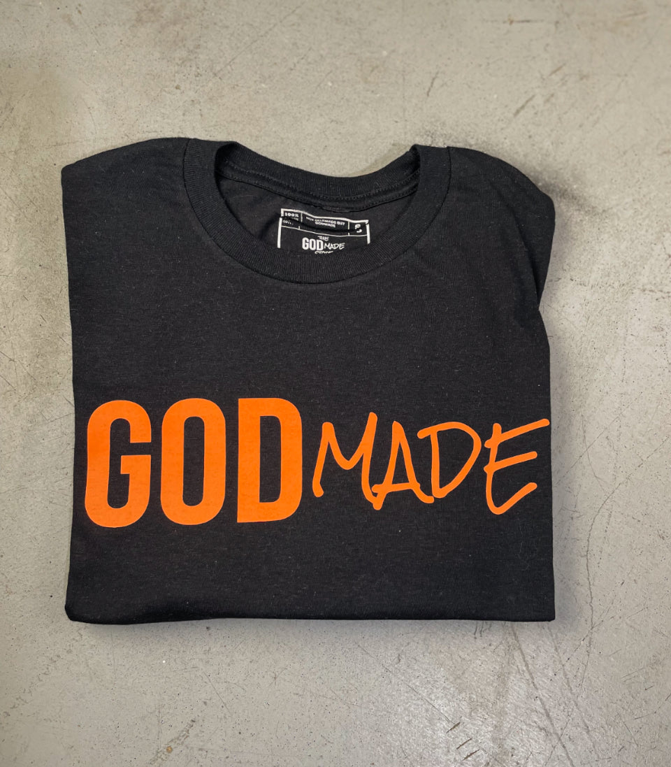 (Black & Orange) Godmade Unisex T-shirt