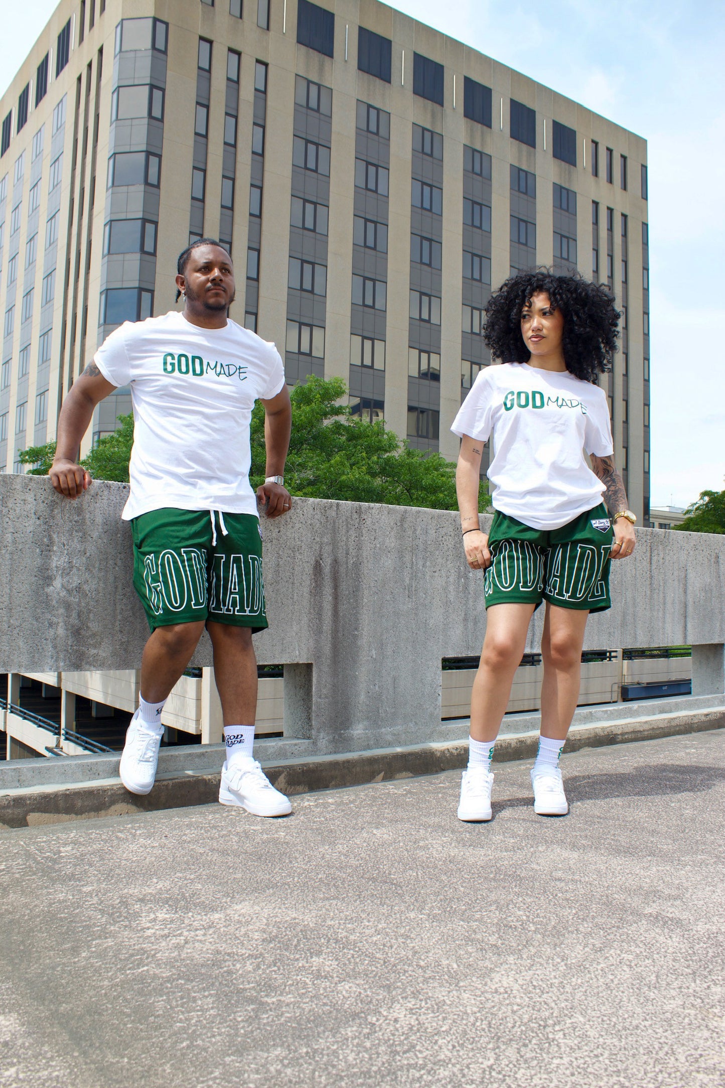 (Hunter Green) Story of Redemption Mesh Short Set