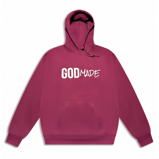 (Covenant Maroon) GodMade Classic Unisex Hoodie