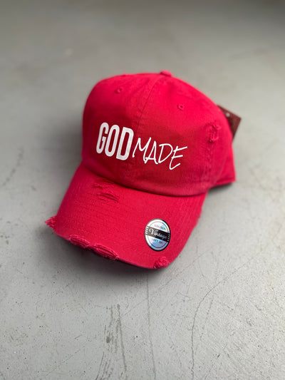 (Red) Classic GOD MADE DAD HAT