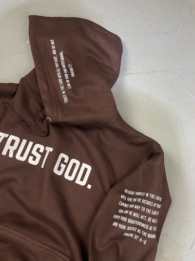 (Brown) Trust God Unisex Hoodie