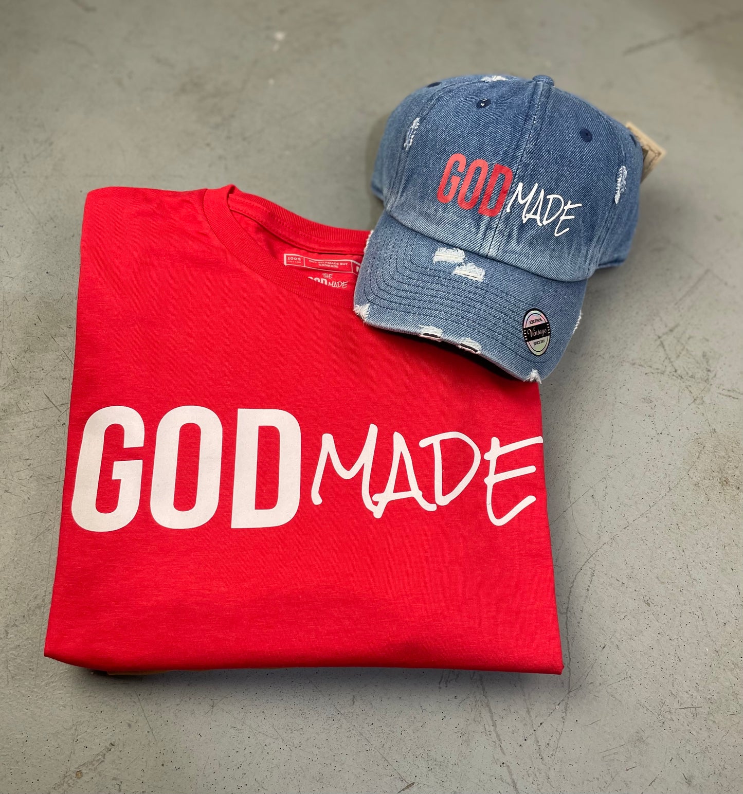 (Red) Unisex Hat & Shirt Combo