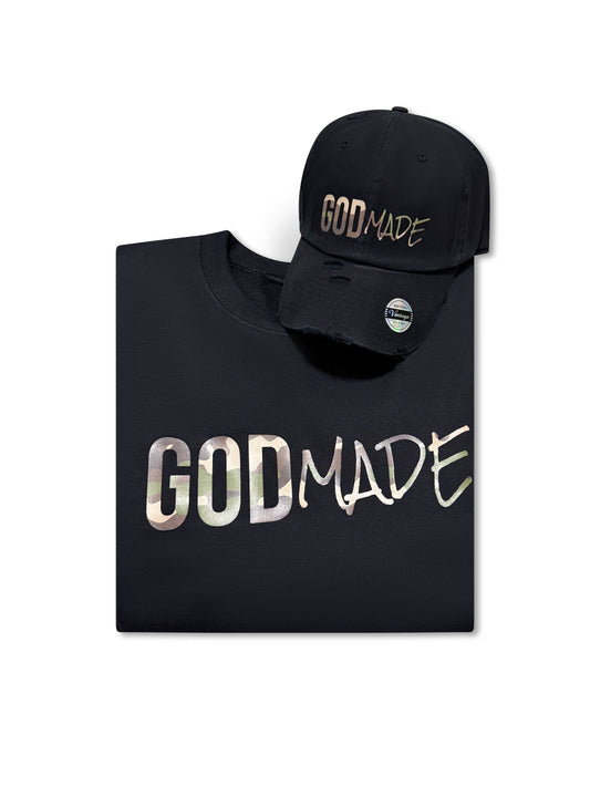 (Mercy Black Camo) Crewneck Sweatshirt & Hat Combo