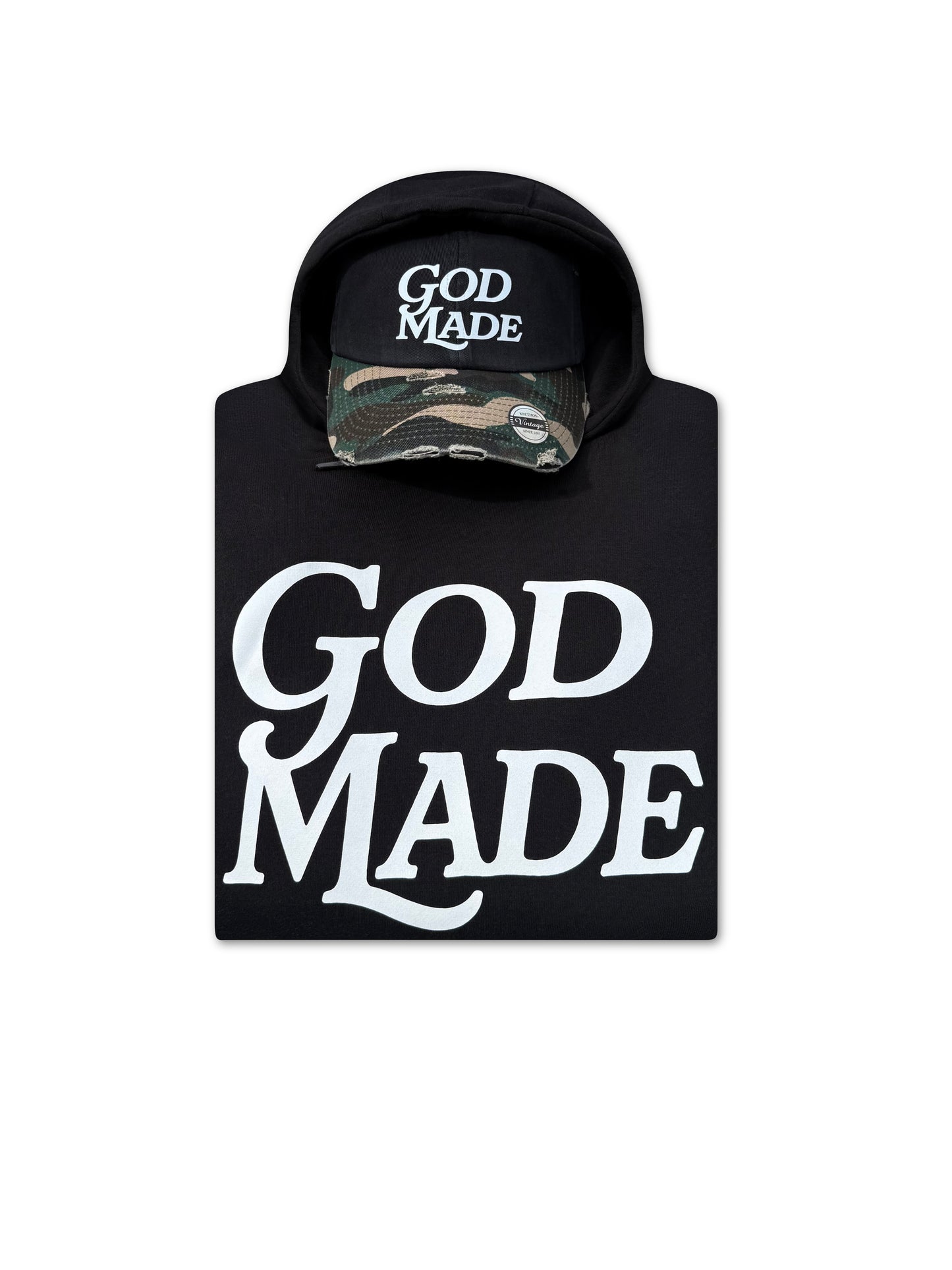 (Mercy Black) GodMade Unisex Hoodie & Hat Combo