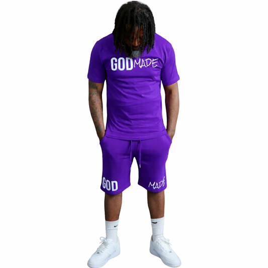 (Priesthood Purple) GODMADE Unisex Short Set