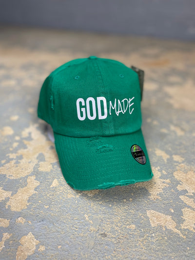 (Kelly Green) Classic GOD MADE DAD HAT