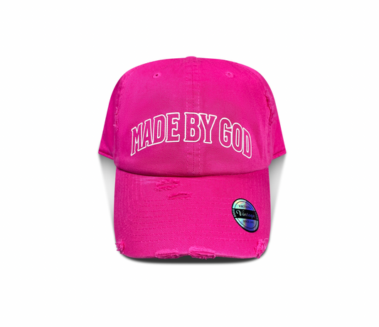 (Passion Pink) Made By God Dad Hat