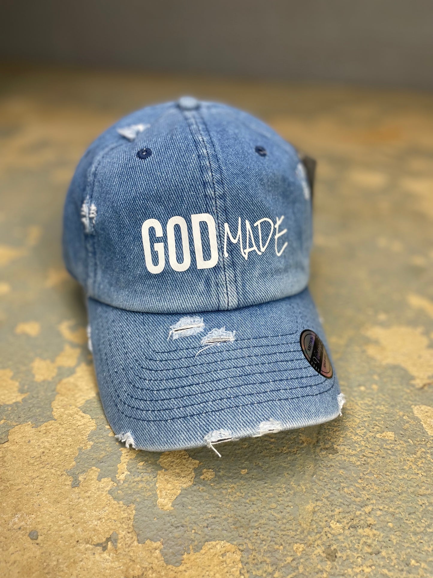 (Denim) Classic GOD MADE DAD HAT