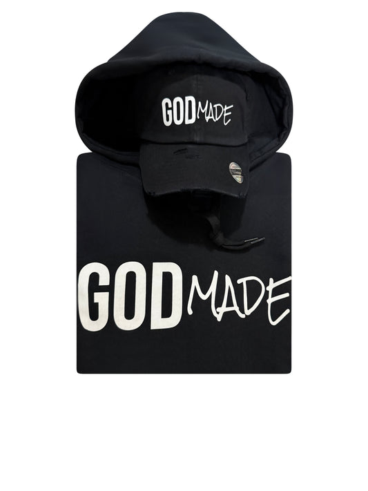 (Mercy Black & White) GodMade Unisex Hoodie & Hat Combo