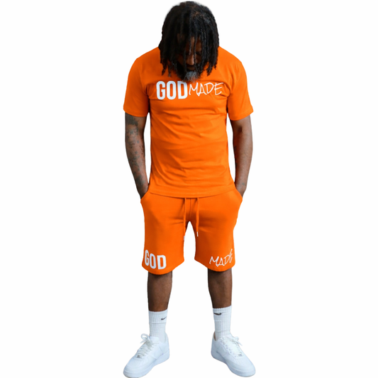 (Holy Fire Orange) GODMADE Unisex Short Set