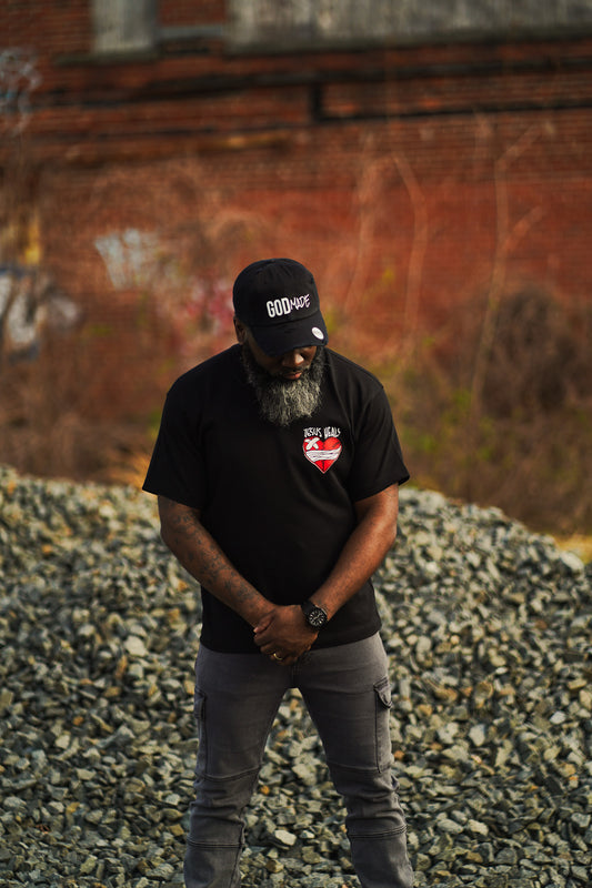 (Mercy Black) Jesus Heals Boxy Unisex T-Shirt