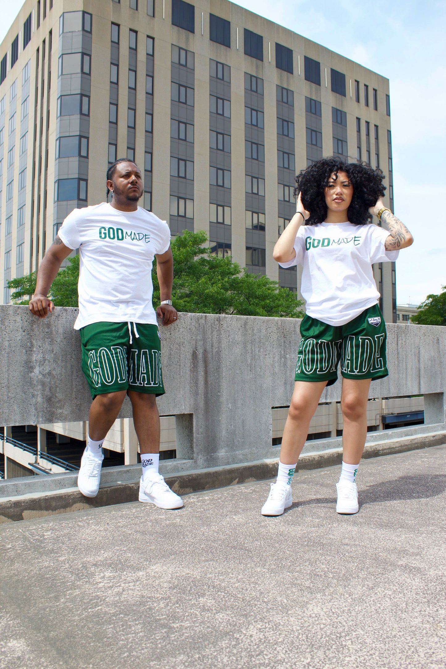 (Hunter Green) Story of Redemption Mesh Short Set