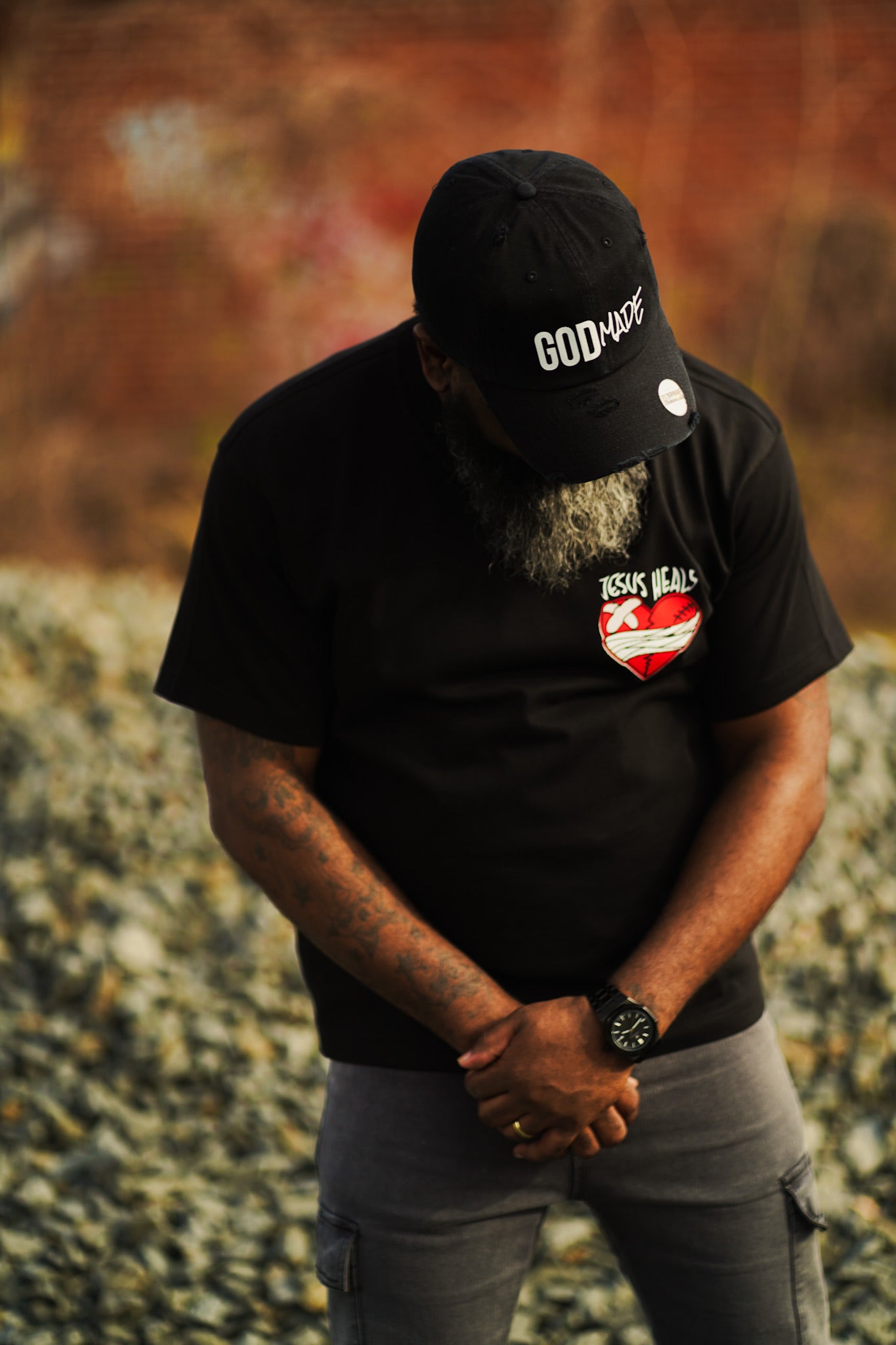 (Mercy Black) Jesus Heals Boxy Unisex T-Shirt