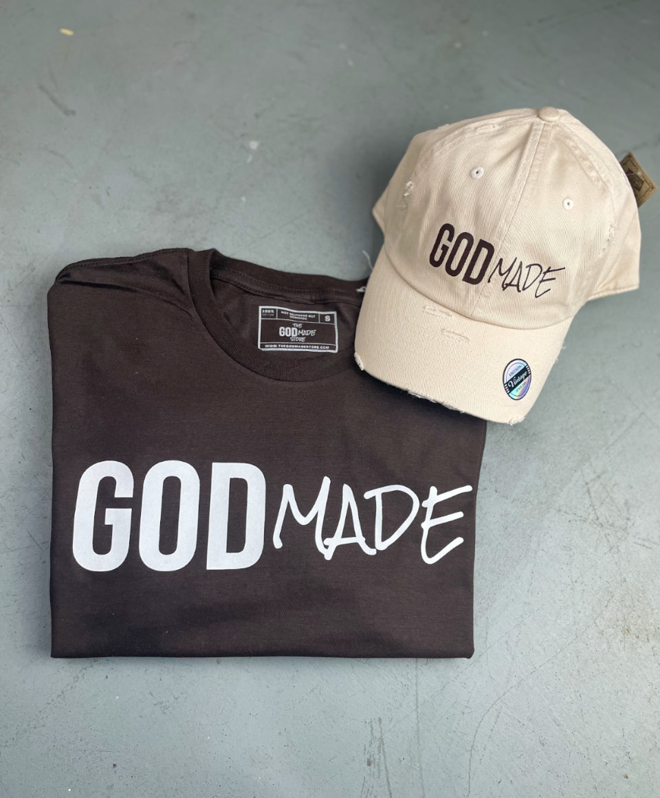 (Brown) Unisex Hat & Shirt Combo