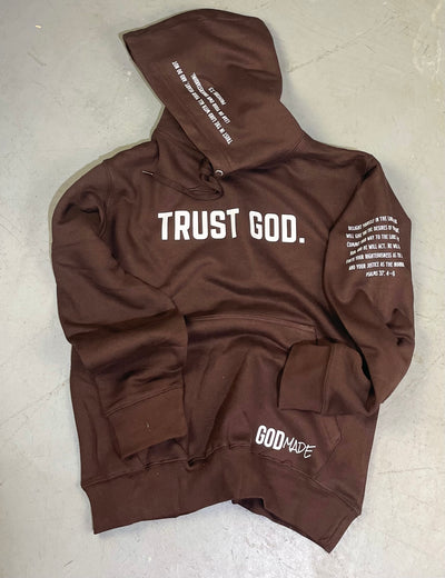 (Brown) Trust God Unisex Hoodie